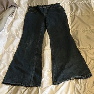 Express Black Flare Wide-Leg Jeans